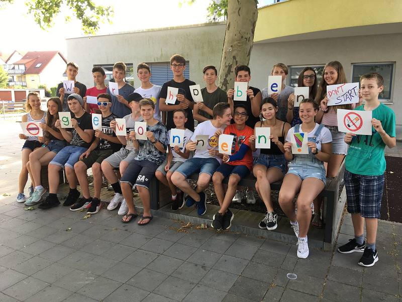 Klassenfotos für Nichtraucherwettbewerb