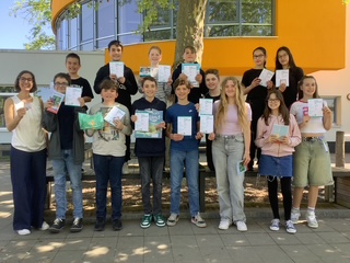 Gruppenfoto der Sieger des Känguruwettbewerbs